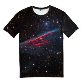 Мужская футболка 3D с принтом Астрал в Санкт-Петербурге, 100% полиэфир | прямой крой, круглый вырез горловины, длина до линии бедер | вселенная | галактика | звёзды | космическое пространство | космос | созвездие