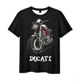 Мужская футболка 3D с принтом Ducati в Санкт-Петербурге, 100% полиэфир | прямой крой, круглый вырез горловины, длина до линии бедер | ducati | дукати | мото | мотогонки | мотоспорт | мотоцикл