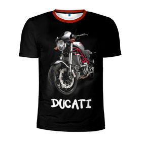 Мужская футболка 3D спортивная с принтом Ducati в Санкт-Петербурге, 100% полиэстер с улучшенными характеристиками | приталенный силуэт, круглая горловина, широкие плечи, сужается к линии бедра | ducati | дукати | мото | мотогонки | мотоспорт | мотоцикл