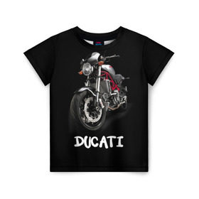 Детская футболка 3D с принтом Ducati в Санкт-Петербурге, 100% гипоаллергенный полиэфир | прямой крой, круглый вырез горловины, длина до линии бедер, чуть спущенное плечо, ткань немного тянется | Тематика изображения на принте: ducati | дукати | мото | мотогонки | мотоспорт | мотоцикл