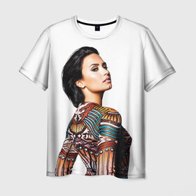 Мужская футболка 3D с принтом Demi Lovato в Санкт-Петербурге, 100% полиэфир | прямой крой, круглый вырез горловины, длина до линии бедер | demi lovato | звезда | знаменитость | музыка | певица