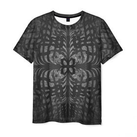 Мужская футболка 3D с принтом Объемные частицы в Санкт-Петербурге, 100% полиэфир | прямой крой, круглый вырез горловины, длина до линии бедер | абстракция | геометрия | мода | объем | стиль | фон | форма | цвет | частица