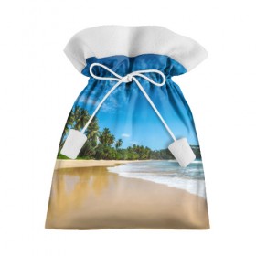 Подарочный 3D мешок с принтом Шикарный пляж в Санкт-Петербурге, 100% полиэстер | Размер: 29*39 см | Тематика изображения на принте: вода | голубое небо | жара | загар | зной | каникулы | купание | море | океан | отдых | отпуск | пальмы | песок | приключение | путешествие | туризм