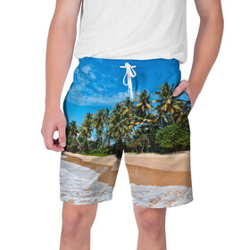 Мужские шорты 3D с принтом Райское местечко в Санкт-Петербурге,  полиэстер 100% | прямой крой, два кармана без застежек по бокам. Мягкая трикотажная резинка на поясе, внутри которой широкие завязки. Длина чуть выше колен | 