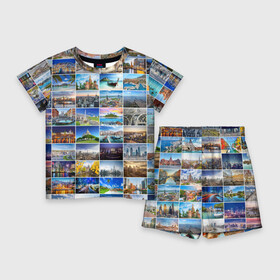 Детский костюм с шортами 3D с принтом Мир путешествий в Санкт-Петербурге,  |  | азия | берлин | вегас | венеция | воспоминания | города | достопримечательности | европа | египет | калифорния | каникулы | лондон | милан | москва | ностальгия | нью йорк | отдых | отпуск | память