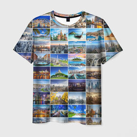 Мужская футболка 3D с принтом Мир путешествий в Санкт-Петербурге, 100% полиэфир | прямой крой, круглый вырез горловины, длина до линии бедер | азия | берлин | вегас | венеция | воспоминания | города | достопримечательности | европа | египет | калифорния | каникулы | лондон | милан | москва | ностальгия | нью йорк | отдых | отпуск | память
