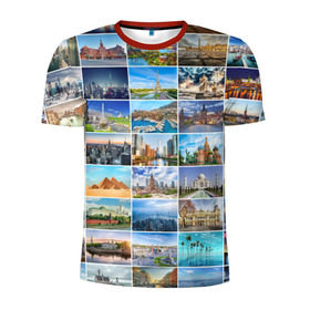 Мужская футболка 3D спортивная с принтом Достопримечательности планеты в Санкт-Петербурге, 100% полиэстер с улучшенными характеристиками | приталенный силуэт, круглая горловина, широкие плечи, сужается к линии бедра | Тематика изображения на принте: азия | берлин | вегас | венеция | воспоминания | города | достопримечательности | европа | египет | калифорния | каникулы | лондон | милан | москва | ностальгия | нью йорк | отдых | отпуск | память