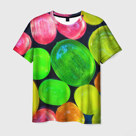 Мужская футболка 3D с принтом Карамельки в Санкт-Петербурге, 100% полиэфир | прямой крой, круглый вырез горловины, длина до линии бедер | вкусности | вкусняшки | карамельки | конфетки | конфеты | леденцы | сахар | сладости