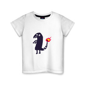 Детская футболка хлопок с принтом Чармандер в Санкт-Петербурге, 100% хлопок | круглый вырез горловины, полуприлегающий силуэт, длина до линии бедер | Тематика изображения на принте: покемон | чармандер