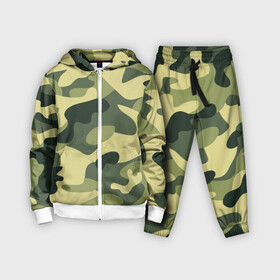 Детский костюм 3D с принтом Зелёный камуфляж в Санкт-Петербурге,  |  | camouflage | green camouflage | зеленый камуфляж | камуфляж