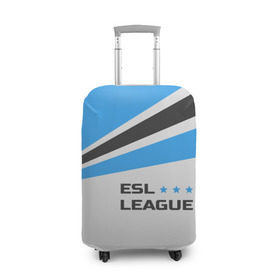 Чехол для чемодана 3D с принтом ESL league в Санкт-Петербурге, 86% полиэфир, 14% спандекс | двустороннее нанесение принта, прорези для ручек и колес | Тематика изображения на принте: 