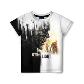 Детская футболка 3D с принтом Dying Light в Санкт-Петербурге, 100% гипоаллергенный полиэфир | прямой крой, круглый вырез горловины, длина до линии бедер, чуть спущенное плечо, ткань немного тянется | dying light | horror | зомби | ужасы