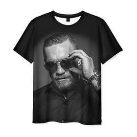 Мужская футболка 3D с принтом Конор Макгрегор 27 в Санкт-Петербурге, 100% полиэфир | прямой крой, круглый вырез горловины, длина до линии бедер | Тематика изображения на принте: макгрегор