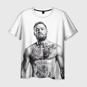Мужская футболка 3D с принтом Конор Макгрегор 29 в Санкт-Петербурге, 100% полиэфир | прямой крой, круглый вырез горловины, длина до линии бедер | макгрегор