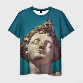 Мужская футболка 3D с принтом Статуя в Санкт-Петербурге, 100% полиэфир | прямой крой, круглый вырез горловины, длина до линии бедер | греция | искусство | мрамор | рим | скульптура | статуя
