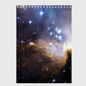 Скетчбук с принтом Вселенная в Санкт-Петербурге, 100% бумага
 | 48 листов, плотность листов — 100 г/м2, плотность картонной обложки — 250 г/м2. Листы скреплены сверху удобной пружинной спиралью | вселенная | галактика | звёзды | космическое пространство | космос | созвездие