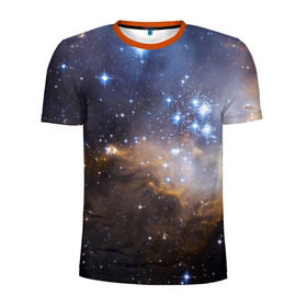 Мужская футболка 3D спортивная с принтом Вселенная в Санкт-Петербурге, 100% полиэстер с улучшенными характеристиками | приталенный силуэт, круглая горловина, широкие плечи, сужается к линии бедра | вселенная | галактика | звёзды | космическое пространство | космос | созвездие