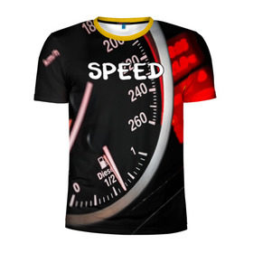 Мужская футболка 3D спортивная с принтом Скорость в Санкт-Петербурге, 100% полиэстер с улучшенными характеристиками | приталенный силуэт, круглая горловина, широкие плечи, сужается к линии бедра | автомобиль | дорога | драйв | скорость | стритрейсер | стритрейсинг