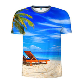 Мужская футболка 3D спортивная с принтом Лето в Санкт-Петербурге, 100% полиэстер с улучшенными характеристиками | приталенный силуэт, круглая горловина, широкие плечи, сужается к линии бедра | берег | лето | море | отдых