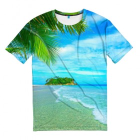 Мужская футболка 3D с принтом Лето в Санкт-Петербурге, 100% полиэфир | прямой крой, круглый вырез горловины, длина до линии бедер | берег | лето | море | отдых