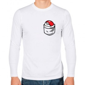 Мужской лонгслив хлопок с принтом pokeball в Санкт-Петербурге, 100% хлопок |  | 