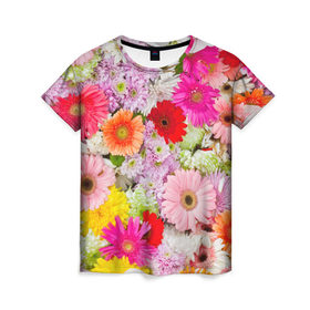 Женская футболка 3D с принтом Счастье в Санкт-Петербурге, 100% полиэфир ( синтетическое хлопкоподобное полотно) | прямой крой, круглый вырез горловины, длина до линии бедер | арт | весна | красота | лето | любовь | новинки | осень | подарок | популярное | природа | радуга | цветы