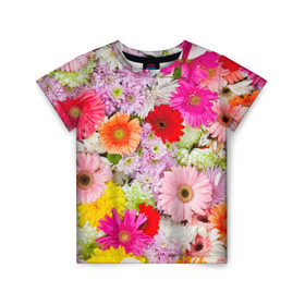 Детская футболка 3D с принтом Счастье в Санкт-Петербурге, 100% гипоаллергенный полиэфир | прямой крой, круглый вырез горловины, длина до линии бедер, чуть спущенное плечо, ткань немного тянется | арт | весна | красота | лето | любовь | новинки | осень | подарок | популярное | природа | радуга | цветы