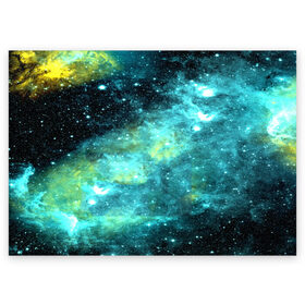 Поздравительная открытка с принтом Космос в Санкт-Петербурге, 100% бумага | плотность бумаги 280 г/м2, матовая, на обратной стороне линовка и место для марки
 | вселенная | галактика | звезды