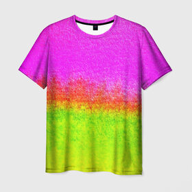 Мужская футболка 3D с принтом color в Санкт-Петербурге, 100% полиэфир | прямой крой, круглый вырез горловины, длина до линии бедер | кислотный | яркий