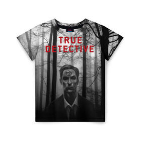 Детская футболка 3D с принтом True Detective в Санкт-Петербурге, 100% гипоаллергенный полиэфир | прямой крой, круглый вырез горловины, длина до линии бедер, чуть спущенное плечо, ткань немного тянется | Тематика изображения на принте: детектив | настоящий детектив | раст | сериал