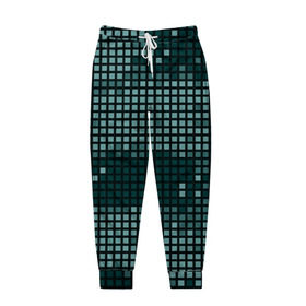 Мужские брюки 3D с принтом Кибер камуфляж 3 в Санкт-Петербурге, 100% полиэстер | манжеты по низу, эластичный пояс регулируется шнурком, по бокам два кармана без застежек, внутренняя часть кармана из мелкой сетки | пиксели | темный