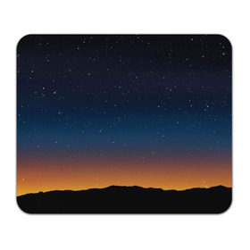 Коврик прямоугольный с принтом Звездное небо в Санкт-Петербурге, натуральный каучук | размер 230 х 185 мм; запечатка лицевой стороны | вселенная | галактика | горизон | звезды | небо | ночь