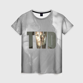 Женская футболка 3D с принтом TWD. Дэрил Диксон в Санкт-Петербурге, 100% полиэфир ( синтетическое хлопкоподобное полотно) | прямой крой, круглый вырез горловины, длина до линии бедер | 