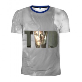 Мужская футболка 3D спортивная с принтом TWD. Дэрил Диксон в Санкт-Петербурге, 100% полиэстер с улучшенными характеристиками | приталенный силуэт, круглая горловина, широкие плечи, сужается к линии бедра | 
