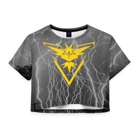 Женская футболка 3D укороченная с принтом Team Instinct Simple Gray в Санкт-Петербурге, 100% полиэстер | круглая горловина, длина футболки до линии талии, рукава с отворотами | Тематика изображения на принте: 