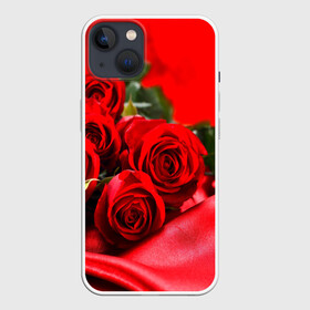 Чехол для iPhone 13 с принтом Розы в Санкт-Петербурге,  |  | букет | красная | лепесток | разноцветная | роза | цветок