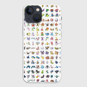 Чехол для iPhone 13 mini с принтом Wall в Санкт-Петербурге,  |  | bulbasaur | pikachu | pokemon | squirtle | бальбазар | пикачу | покемон | сквиртл