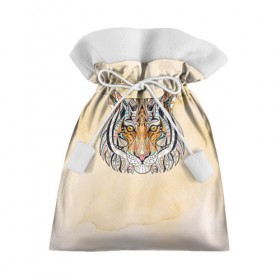Подарочный 3D мешок с принтом Тигр 2 в Санкт-Петербурге, 100% полиэстер | Размер: 29*39 см | тигр