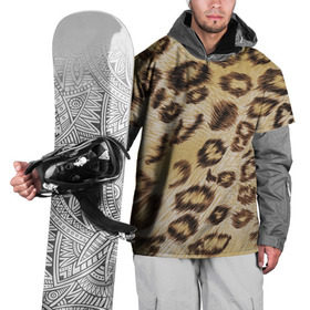 Накидка на куртку 3D с принтом Леопардовая ткань в Санкт-Петербурге, 100% полиэстер |  | гепард | гламур | леопард | мода | пятна | роскошь | ткань | точки | шерсть