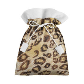 Подарочный 3D мешок с принтом Леопардовая ткань в Санкт-Петербурге, 100% полиэстер | Размер: 29*39 см | Тематика изображения на принте: гепард | гламур | леопард | мода | пятна | роскошь | ткань | точки | шерсть