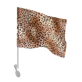 Флаг для автомобиля с принтом Леопардовая шкура в Санкт-Петербурге, 100% полиэстер | Размер: 30*21 см | гепард | гламур | леопард | мода | роскошь | шерсть