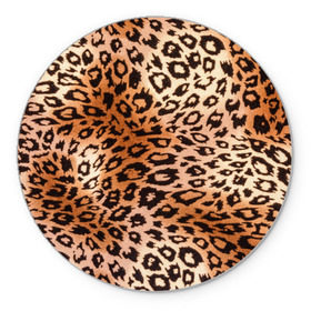 Коврик круглый с принтом Леопардовая шкура в Санкт-Петербурге, резина и полиэстер | круглая форма, изображение наносится на всю лицевую часть | гепард | гламур | леопард | мода | роскошь | шерсть