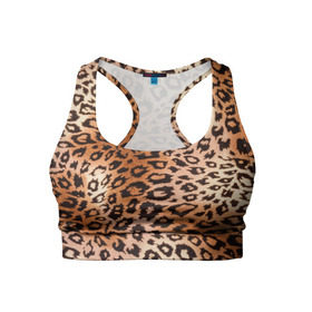 Женский спортивный топ 3D с принтом Леопардовая шкура в Санкт-Петербурге, 82% полиэстер, 18% спандекс Ткань безопасна для здоровья, позволяет коже дышать, не мнется и не растягивается |  | гепард | гламур | леопард | мода | роскошь | шерсть