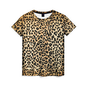 Женская футболка 3D с принтом Гепард (шкура) в Санкт-Петербурге, 100% полиэфир ( синтетическое хлопкоподобное полотно) | прямой крой, круглый вырез горловины, длина до линии бедер | Тематика изображения на принте: гепард | гламур | леопард | мода | пятна | роскошь | ткань | точки | шерсть