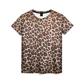 Женская футболка 3D с принтом Шкура гепарда в Санкт-Петербурге, 100% полиэфир ( синтетическое хлопкоподобное полотно) | прямой крой, круглый вырез горловины, длина до линии бедер | гепард | гламур | леопард | мода | пятна | роскошь | ткань | точки | шерсть