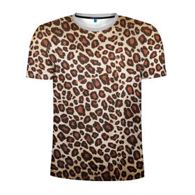 Мужская футболка 3D спортивная с принтом Шкура гепарда в Санкт-Петербурге, 100% полиэстер с улучшенными характеристиками | приталенный силуэт, круглая горловина, широкие плечи, сужается к линии бедра | гепард | гламур | леопард | мода | пятна | роскошь | ткань | точки | шерсть