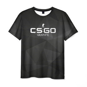 Мужская футболка 3D с принтом cs:go - Graphite (Графит) в Санкт-Петербурге, 100% полиэфир | прямой крой, круглый вырез горловины, длина до линии бедер | cs | csgo | го | кс