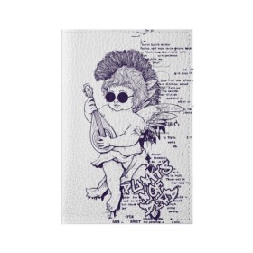 Обложка для паспорта матовая кожа с принтом Нежный ангел в Санкт-Петербурге, натуральная матовая кожа | размер 19,3 х 13,7 см; прозрачные пластиковые крепления | ангел | граффити | музыка | новинки | популярное | хиппи