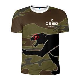 Мужская футболка 3D спортивная с принтом cs:go - Jaguar style (Ягуар) в Санкт-Петербурге, 100% полиэстер с улучшенными характеристиками | приталенный силуэт, круглая горловина, широкие плечи, сужается к линии бедра | Тематика изображения на принте: cs | csgo | го | кс | ягуар