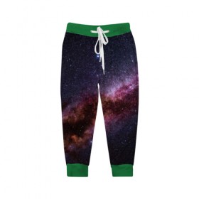Детские брюки 3D с принтом Млечный путь в Санкт-Петербурге, 100% полиэстер | манжеты по низу, эластичный пояс регулируется шнурком, по бокам два кармана без застежек, внутренняя часть кармана из мелкой сетки | вселенная | галактика | звёзды | космическое пространство | космос | созвездие